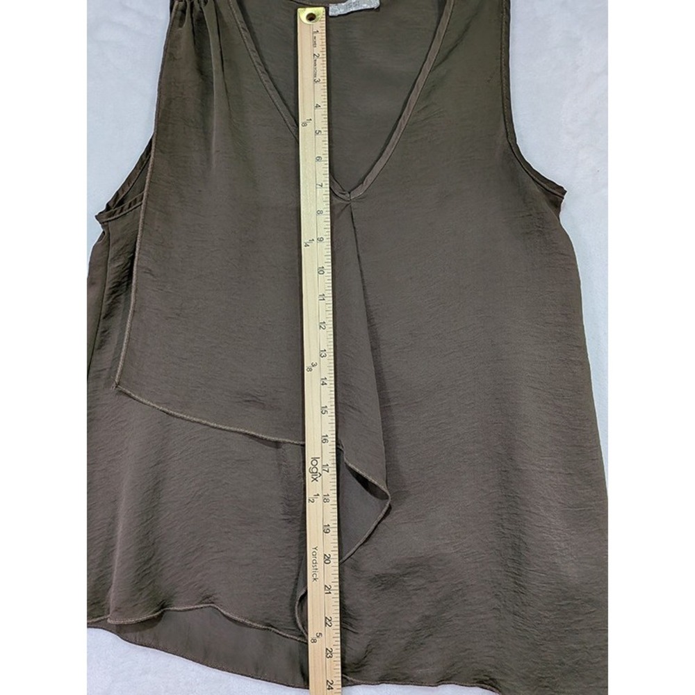 Issi Cami Tank Top Womens M Brown Y2K Revival 90s Minimalist Waterfall Drape - Picture 6 of 8
